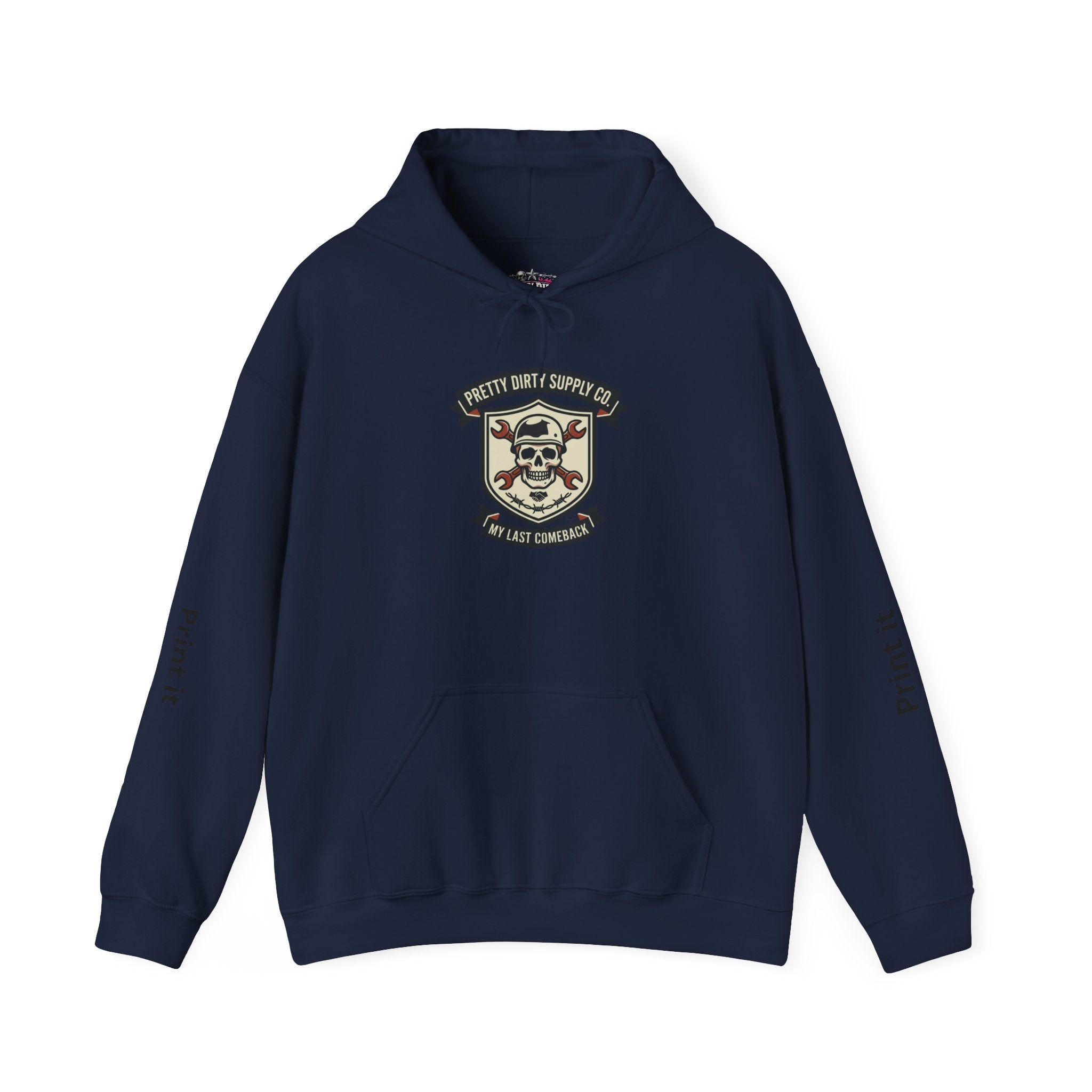 Skull Crest Retro Soccer Hoodie | country pride, supporters