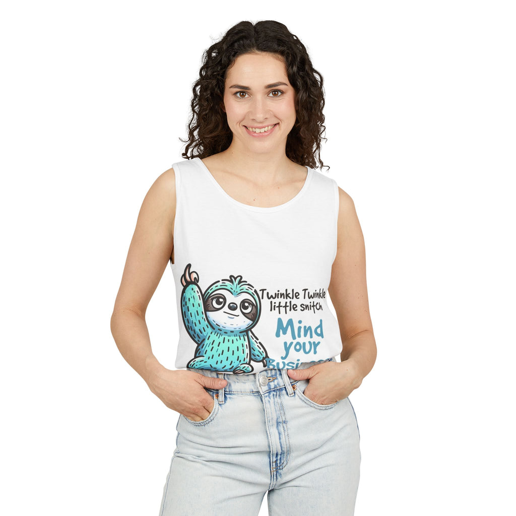 Sloth "Mind Your Business Nosey B*tch" Tank Top
