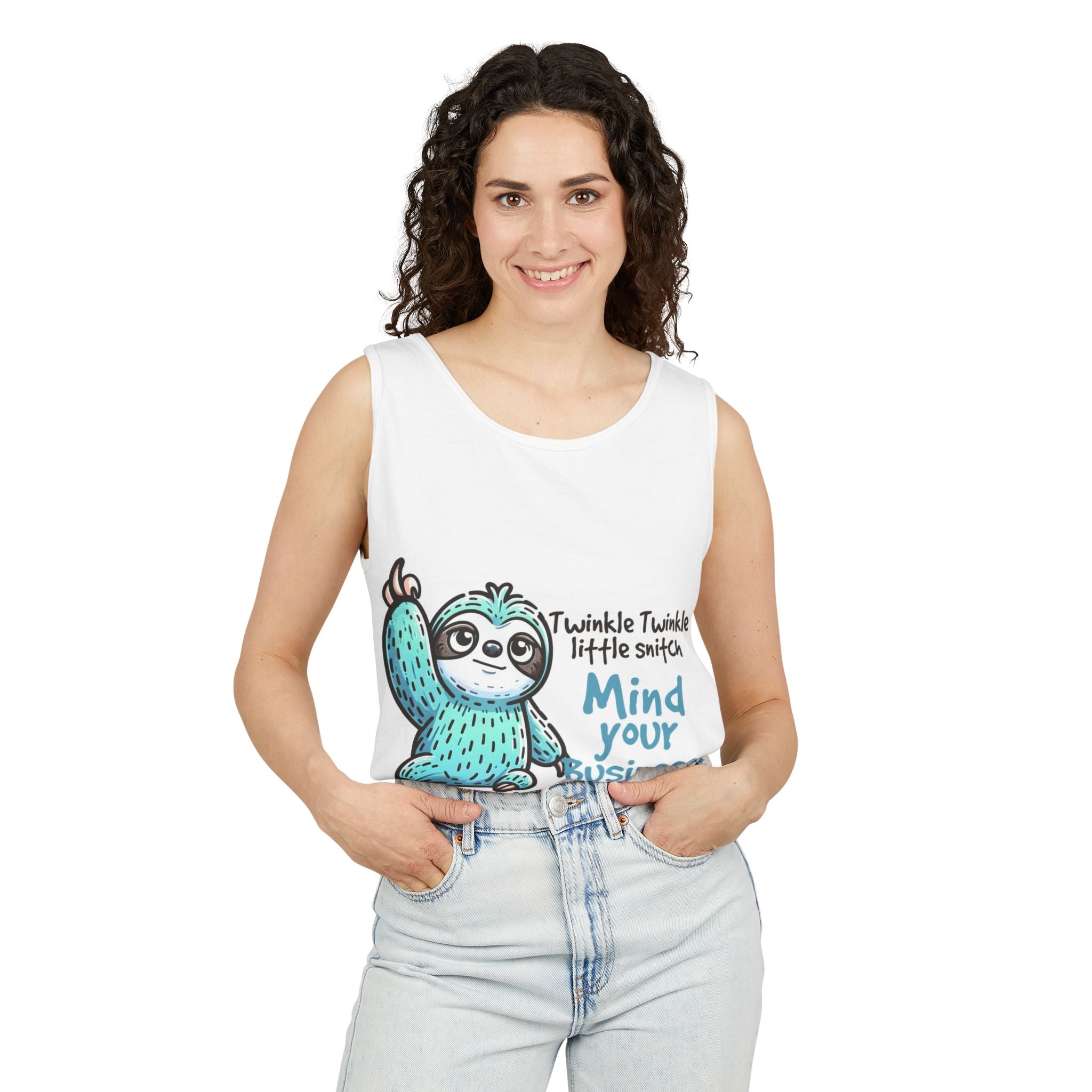Sloth "Mind Your Business Nosey B*tch" Tank Top