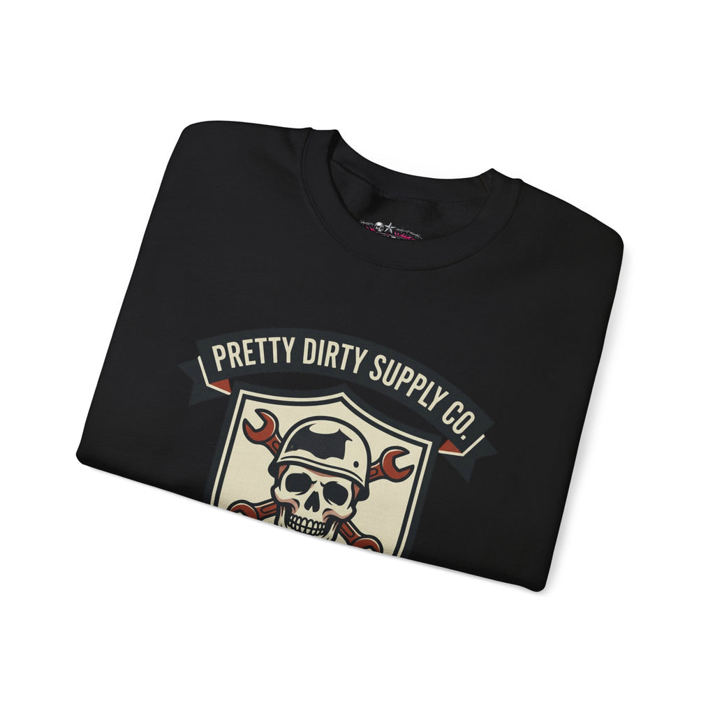 Retro Skull Crest Sweatshirt | Vintage Badge, Supporters Style