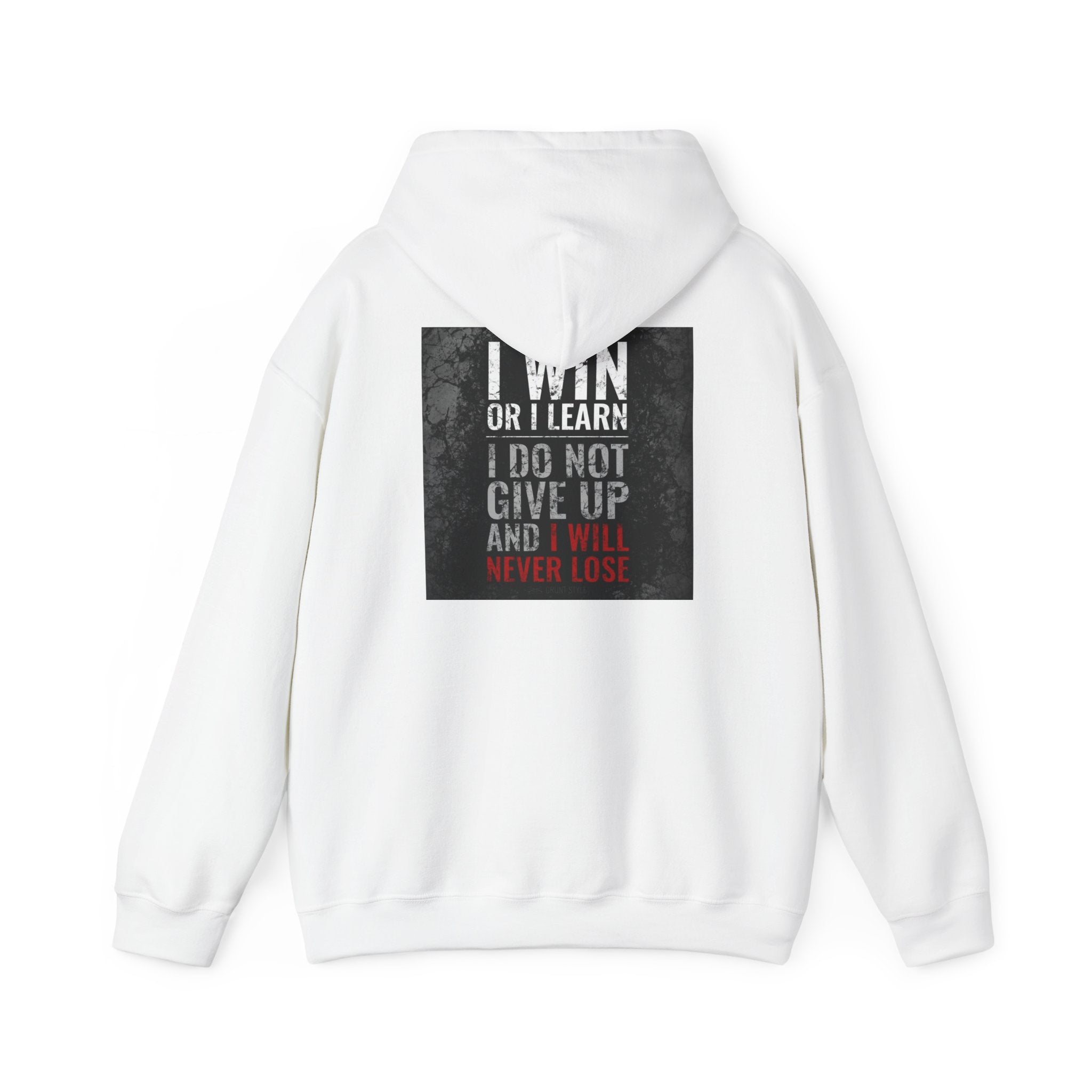 Motivational Hoodie - "I Win or I Learn" Inspirational Quote Sweatshirt