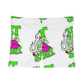 Women's Shorts — 'Hot Girl Smoke' Neon Lip Cannabis Graphic All-Over Print