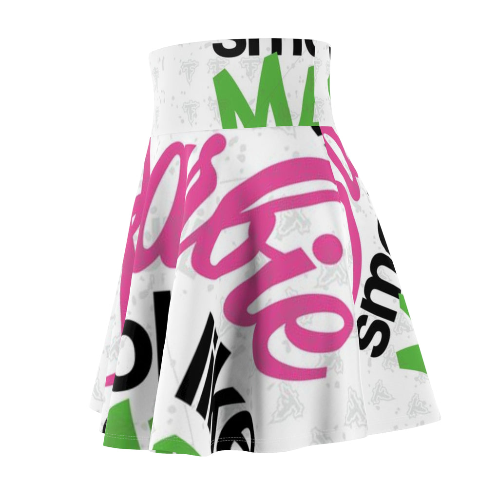 Skater Skirt — 'Smoke Like Marley' Bold Graffiti Print