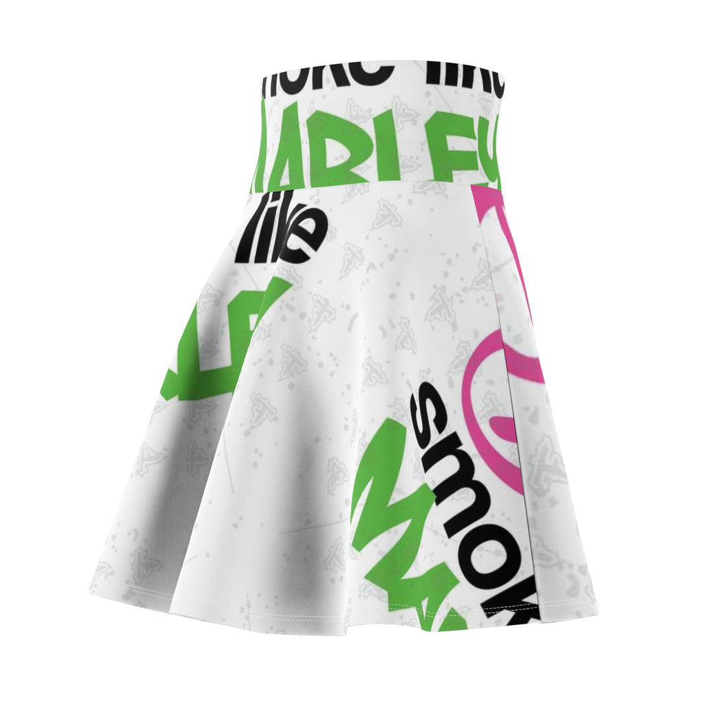 Skater Skirt — 'Smoke Like Marley' Bold Graffiti Print